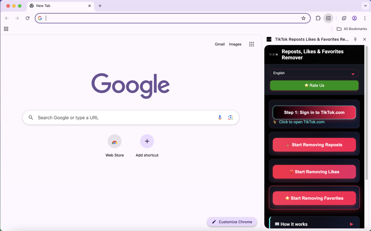 TikTok Reposts Likes & Favorites Remover