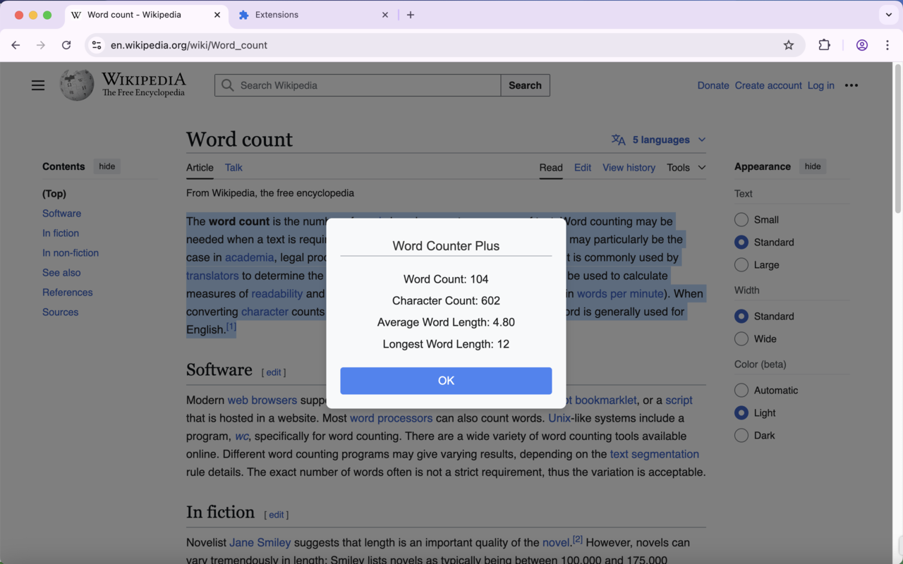 Word Counter Plus